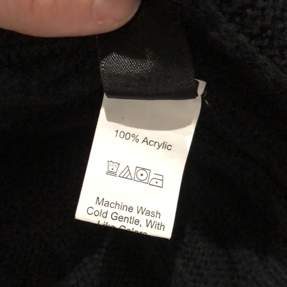 NWOT! - SHEIN Open Placket Long Cable Knit Cardi w/Hood & Tie Front - Picture 6 of 6